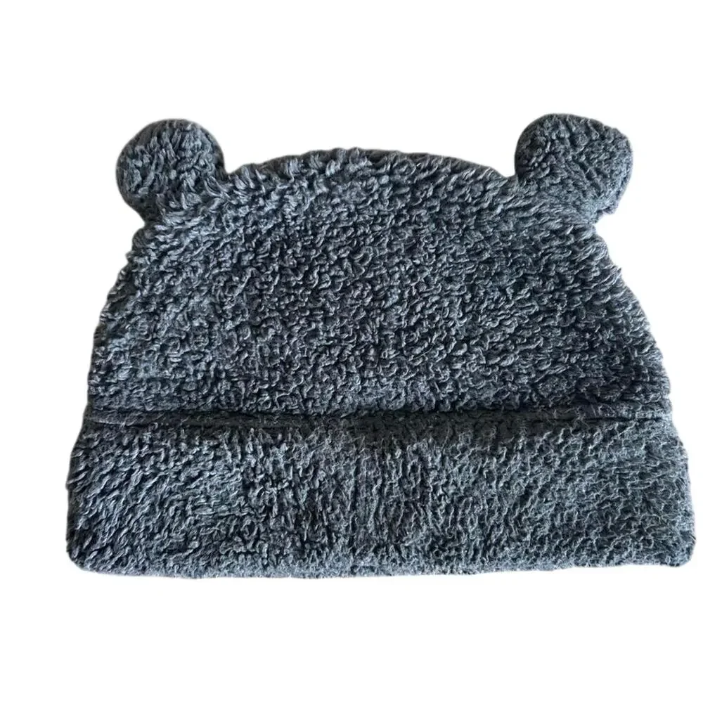 Grey patagonia fleece beanie with ears baby kids toddler